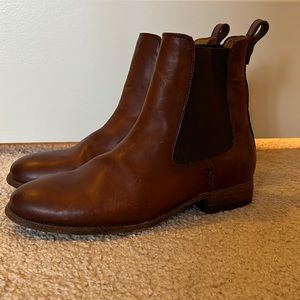 Frye Melissa Chelsea Ankle Boot Brown Size 8